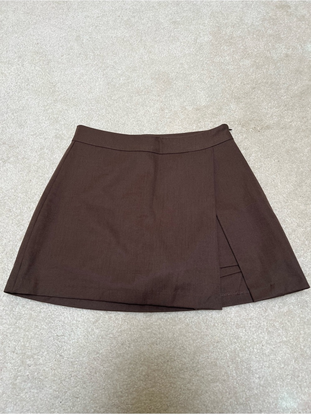 Oak + Fort Classic Brown A-Line Mini Skort